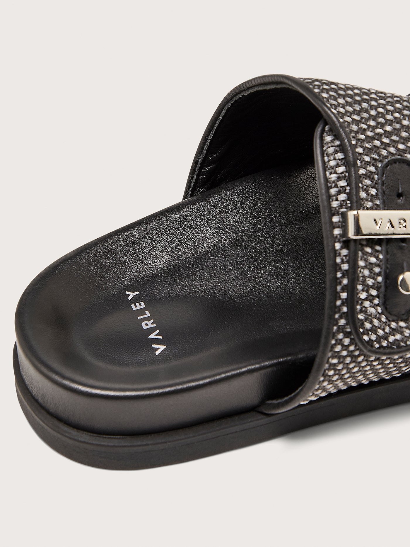 Varley Black Latona Textile Sandal
