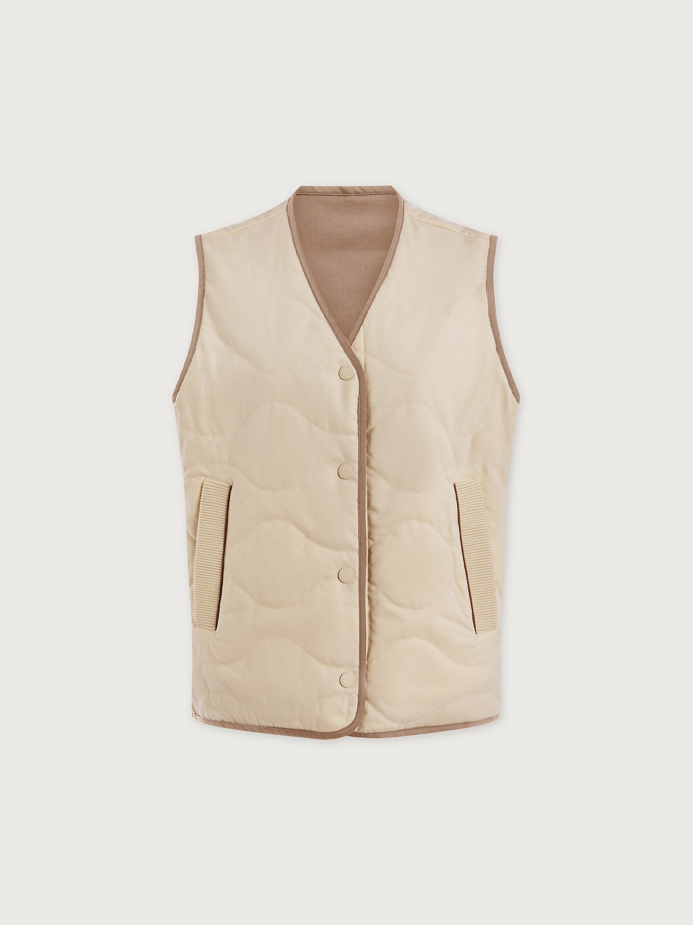 Varley Ash Taupe/ Birch Lori Reversible Gilet