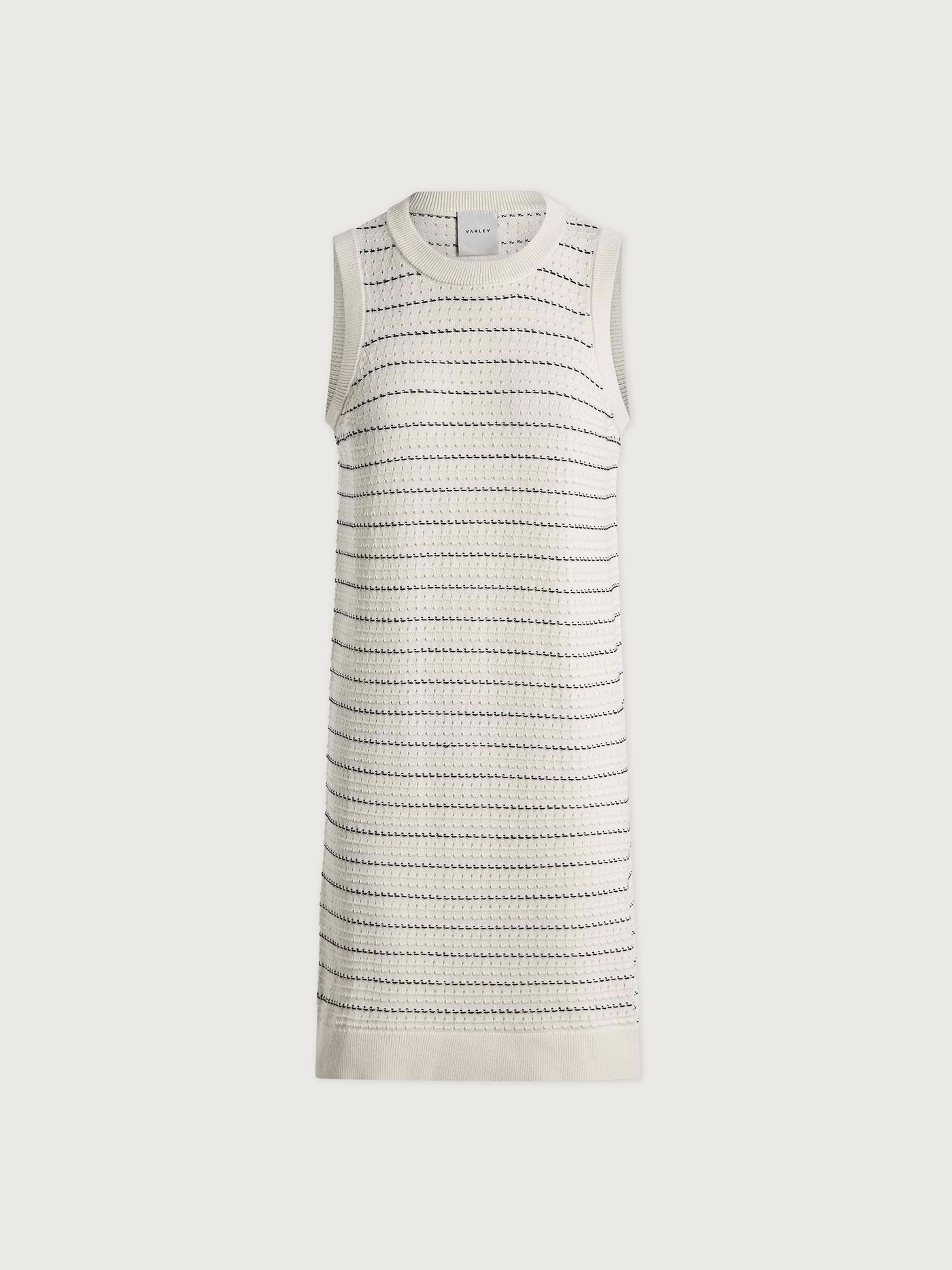 Varley Egret Mindy Contrast Stitch Knit Dress