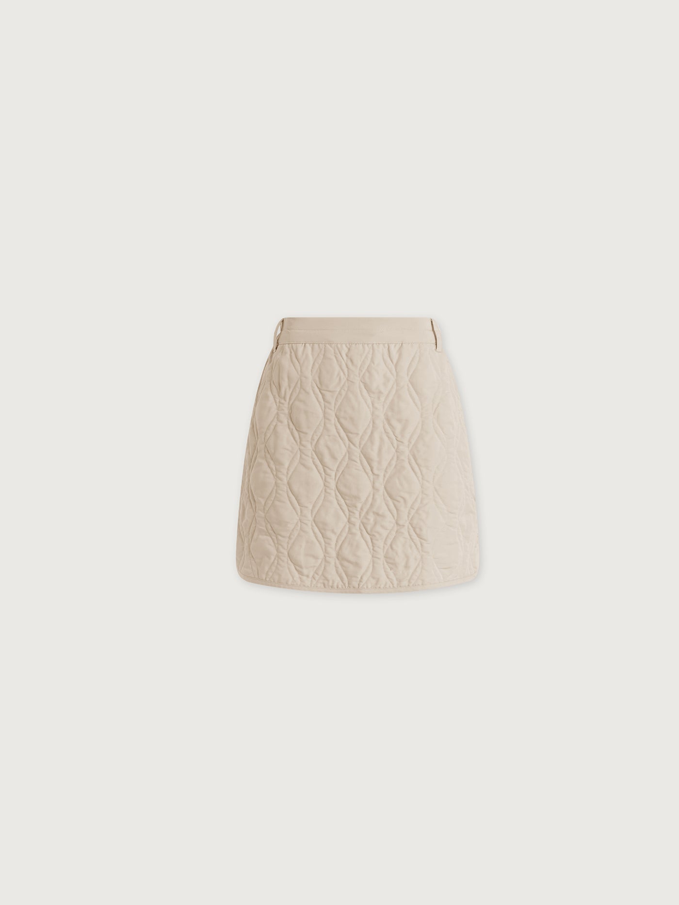 Varley Oat Milk Florin Quilted Skirt