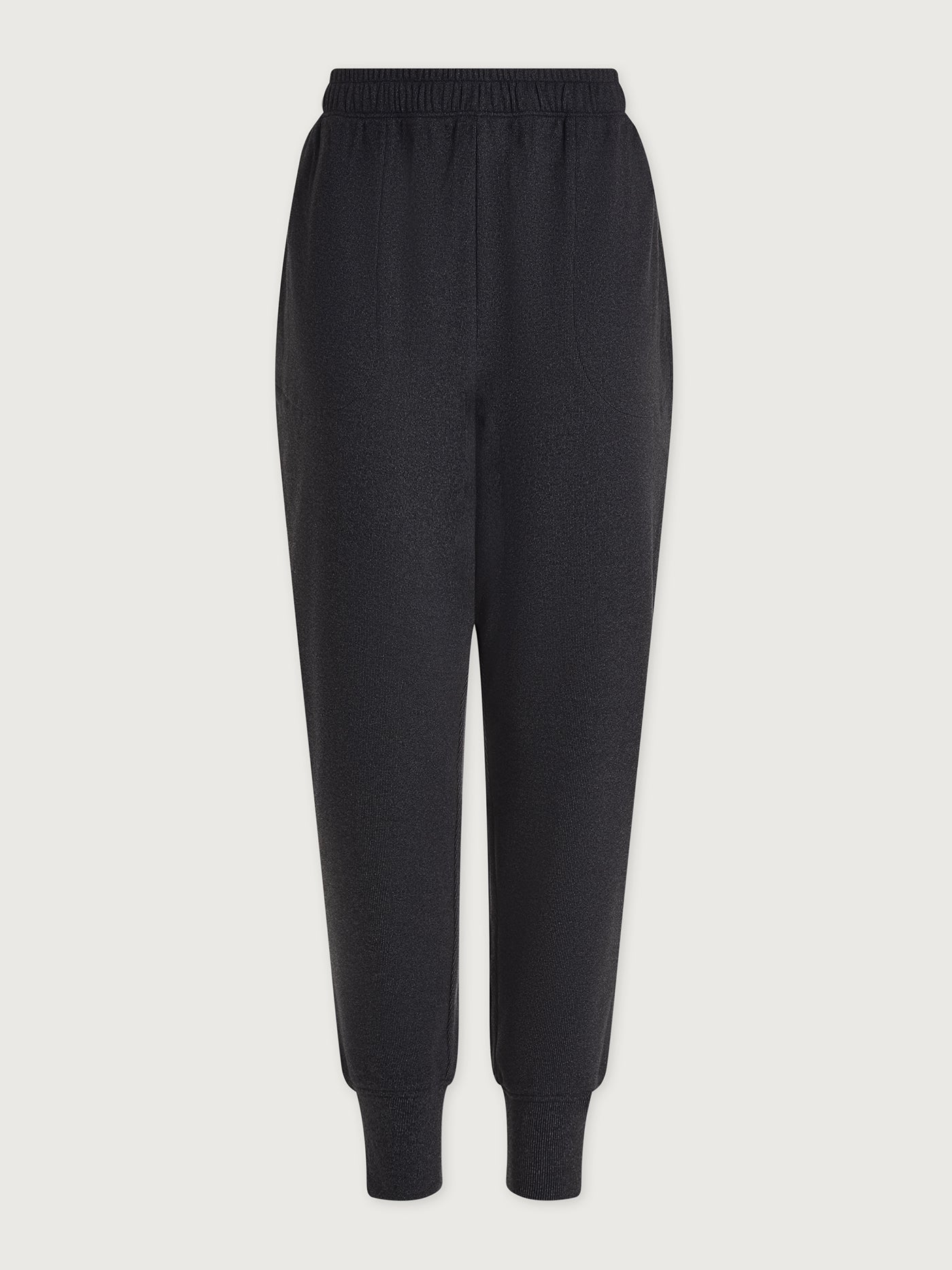 Varley Black Marl Brushed Rib Slim Cuff Pant 27.5