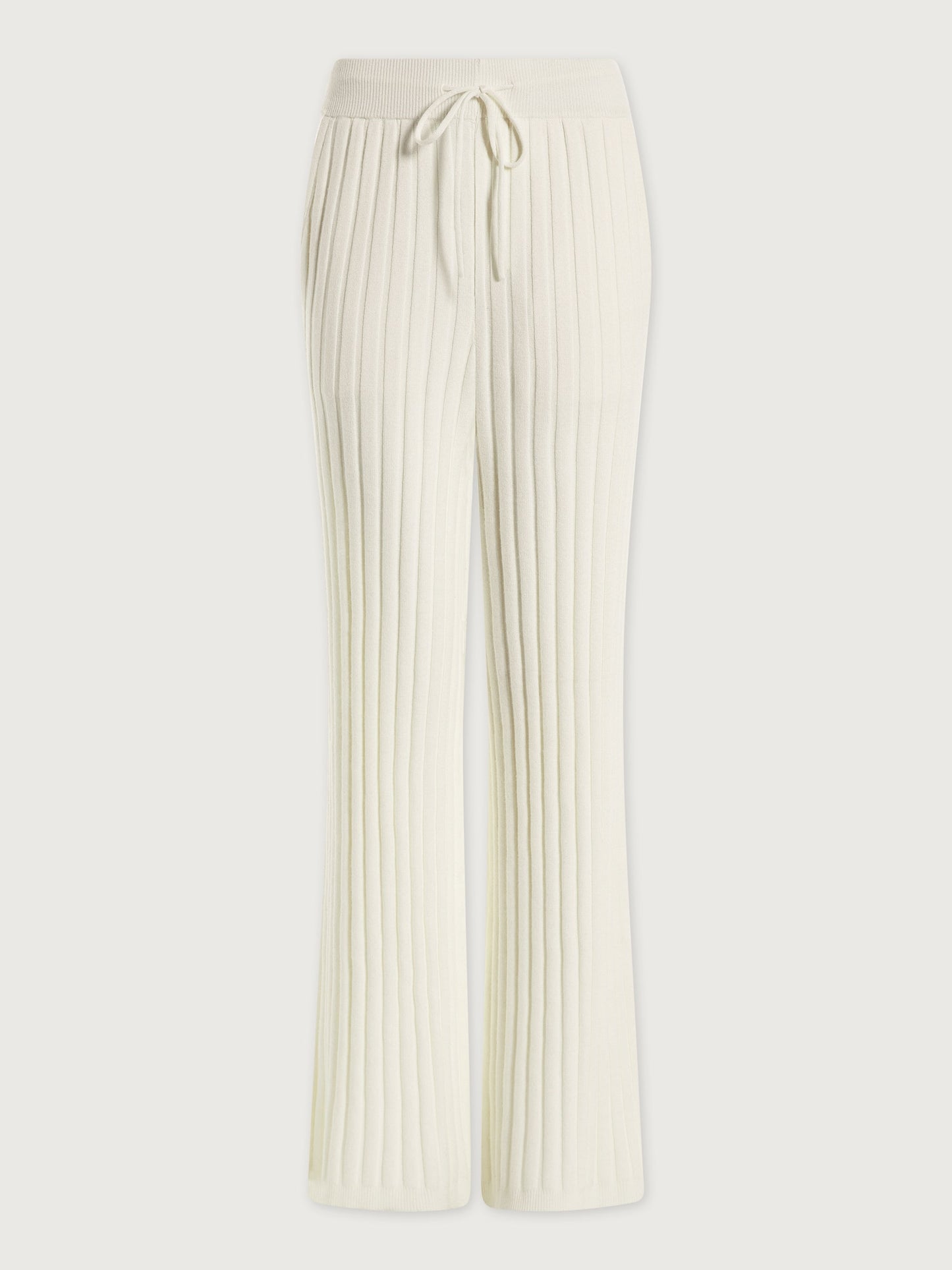 Varley Egret Simeon Wide Rib Knit Trouser