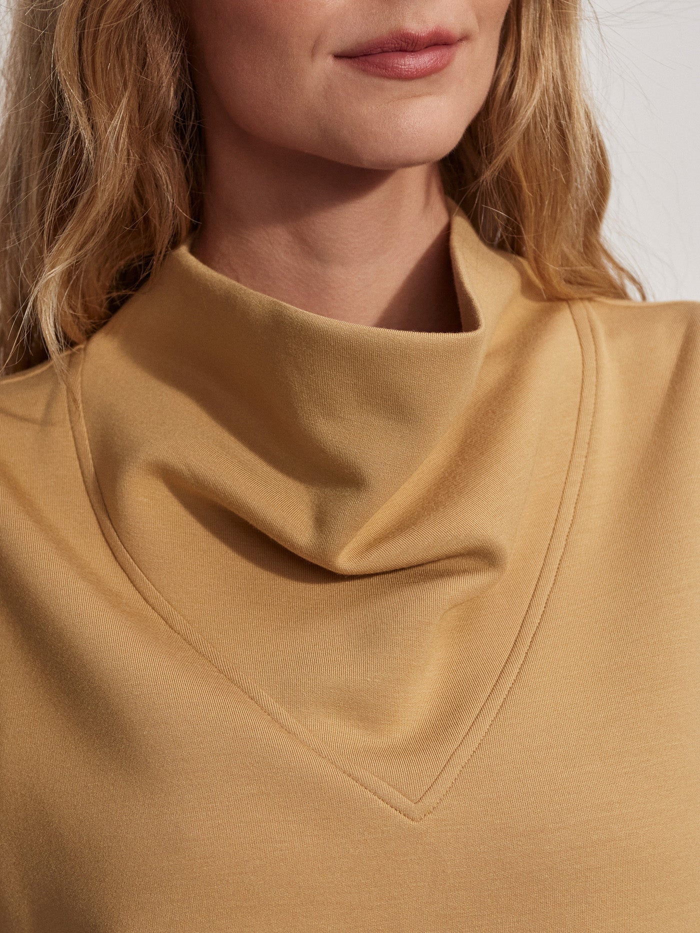 Varley Prairie Sand Ellen Cowl Neck Tank | VARLEY US