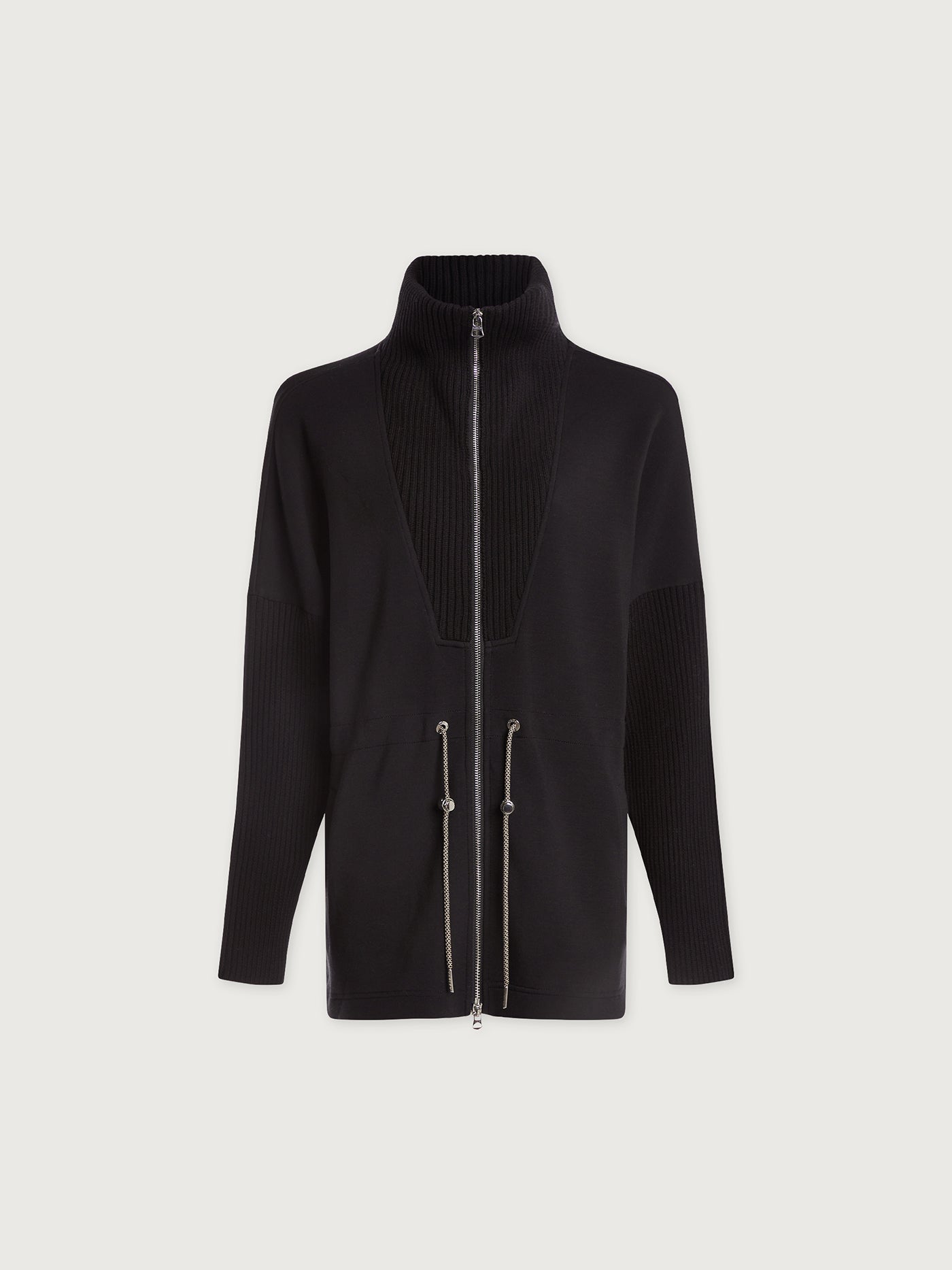 Varley Black Palen Longline Zip Through