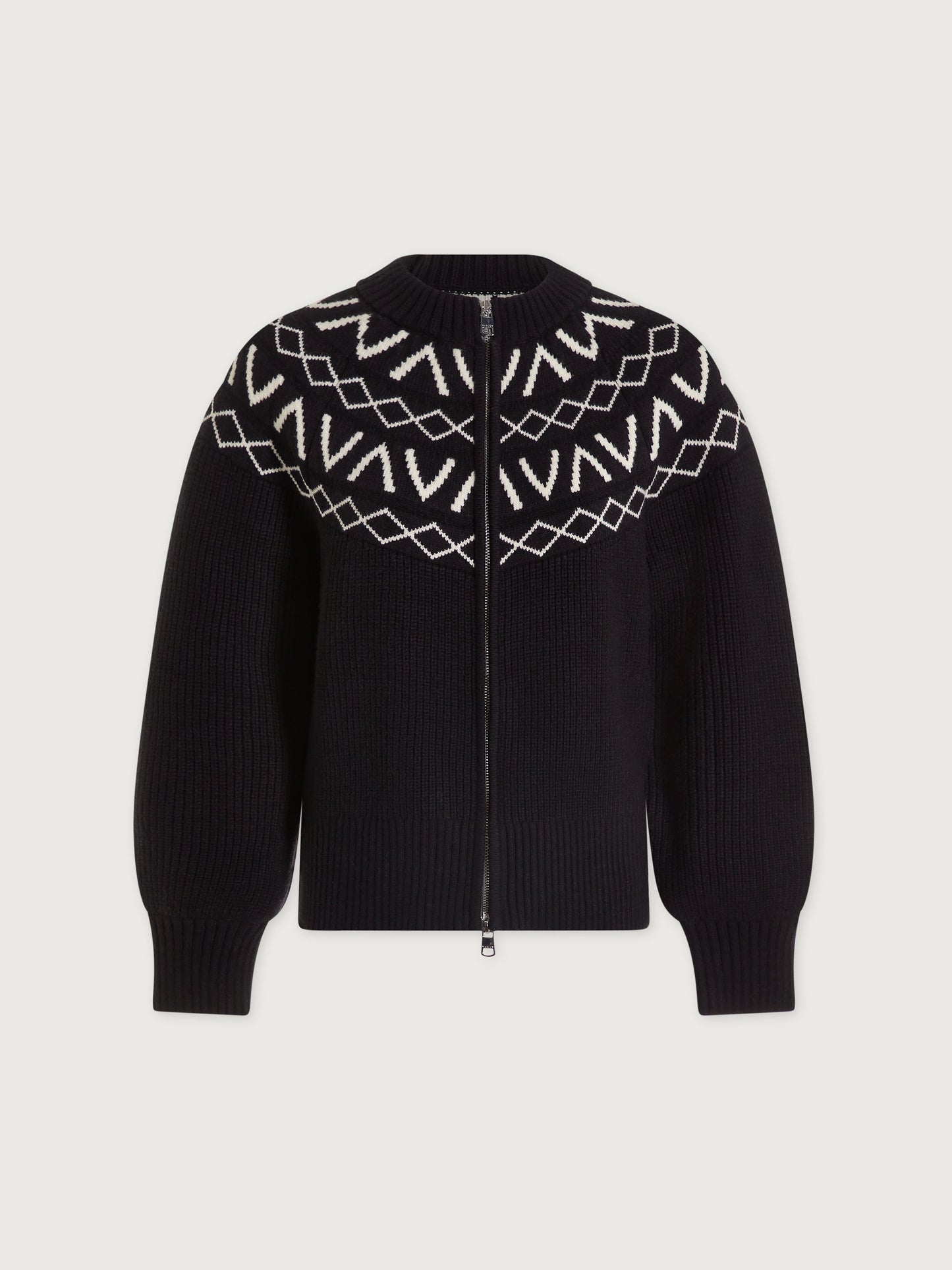 Varley Black Alys Fairisle Knit Jacket