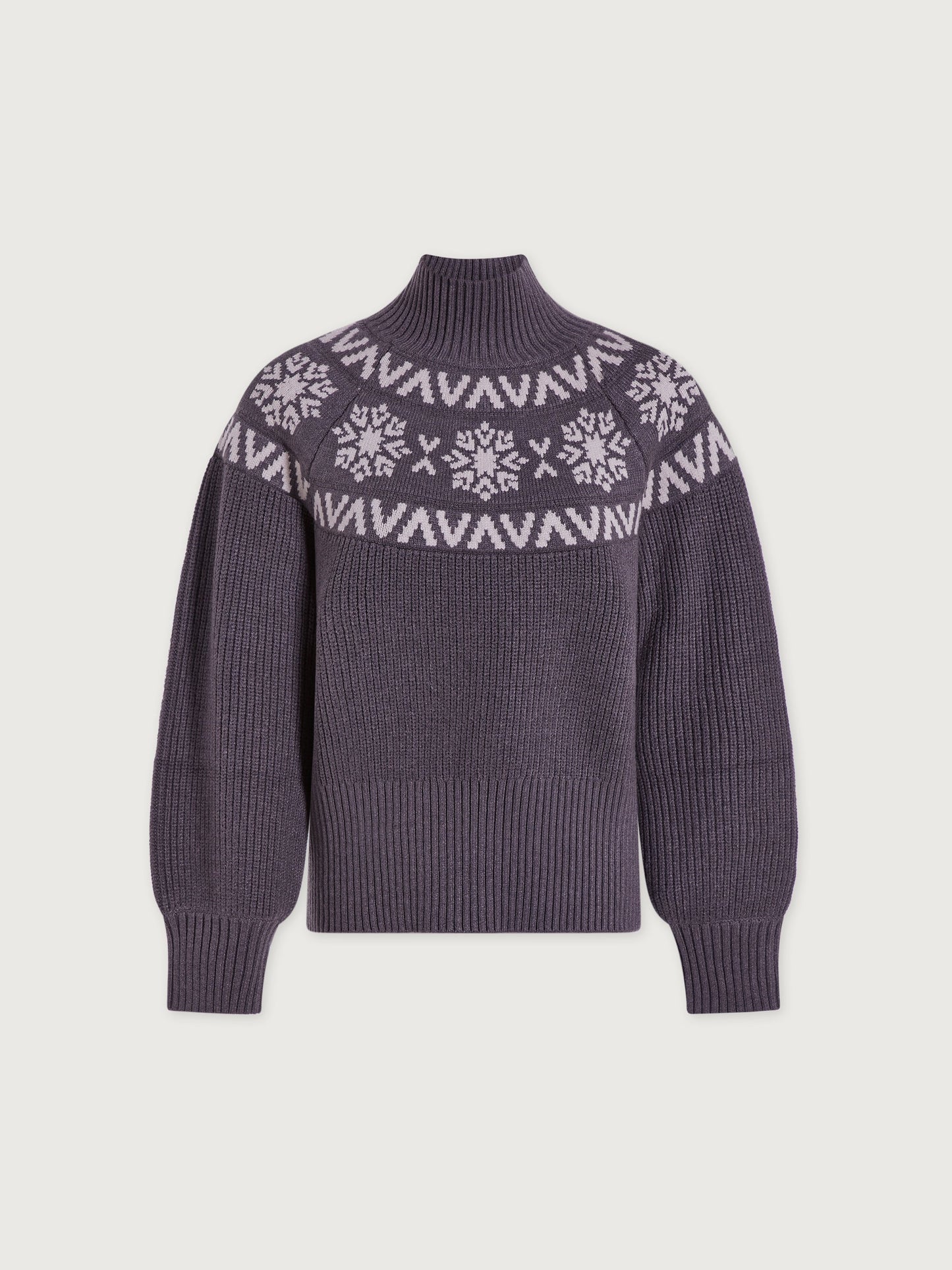 Varley Grey Marl Bowen Fairisle Pullover