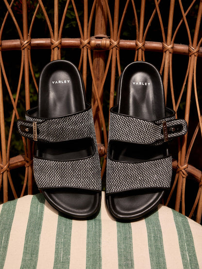 Varley Black Latona Textile Sandal