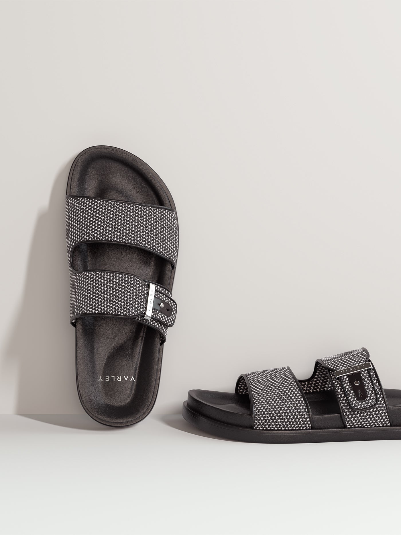 Varley Black Latona Textile Sandal