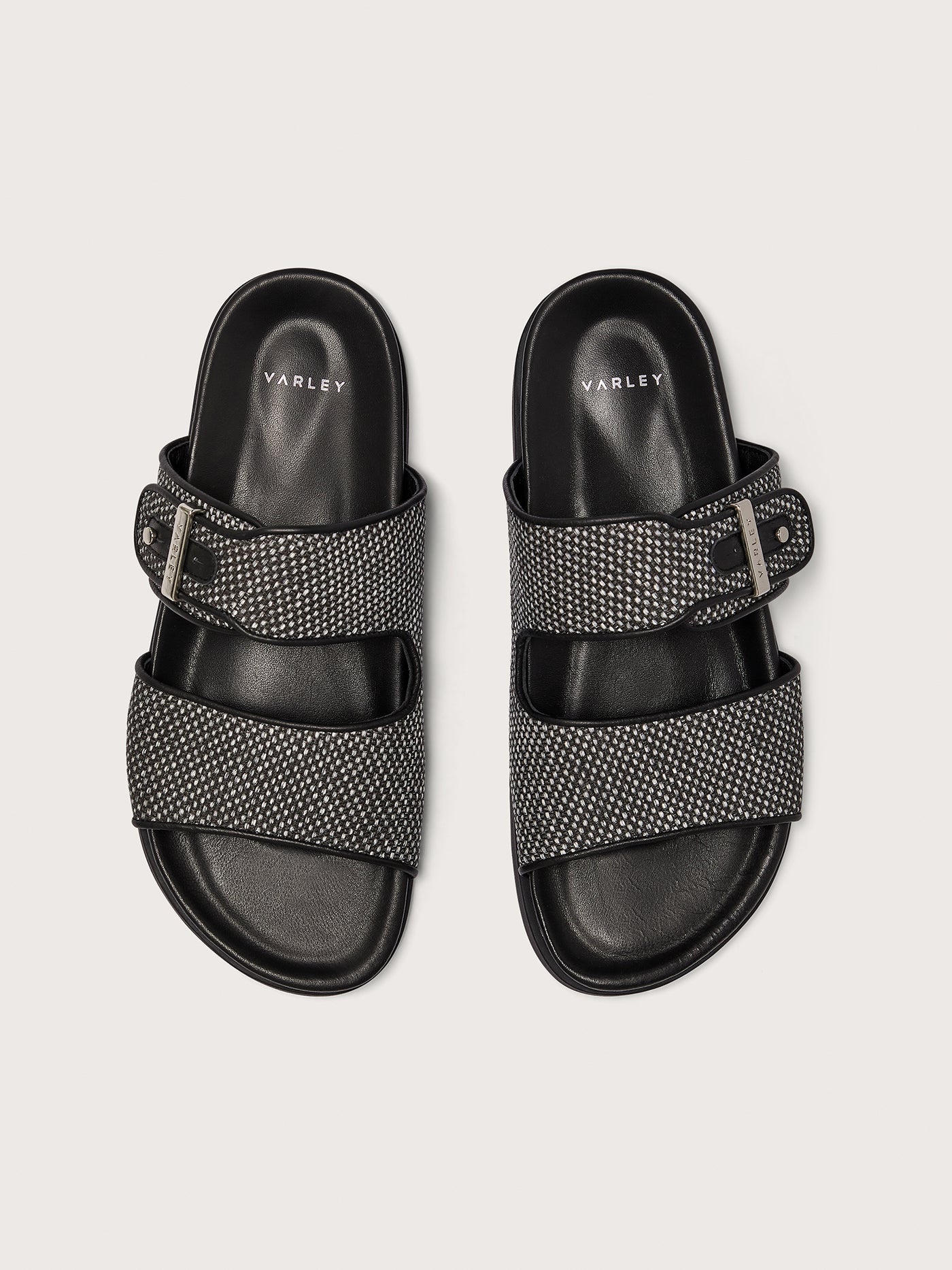 Varley Black Latona Textile Sandal