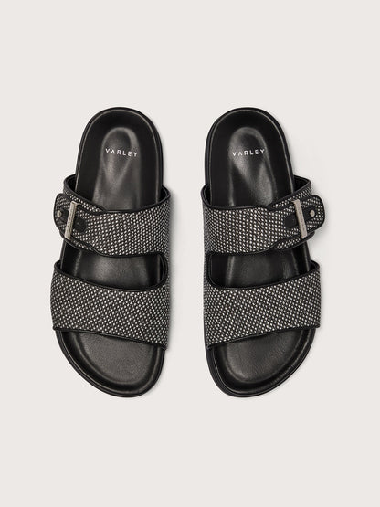 Varley Black Latona Textile Sandal