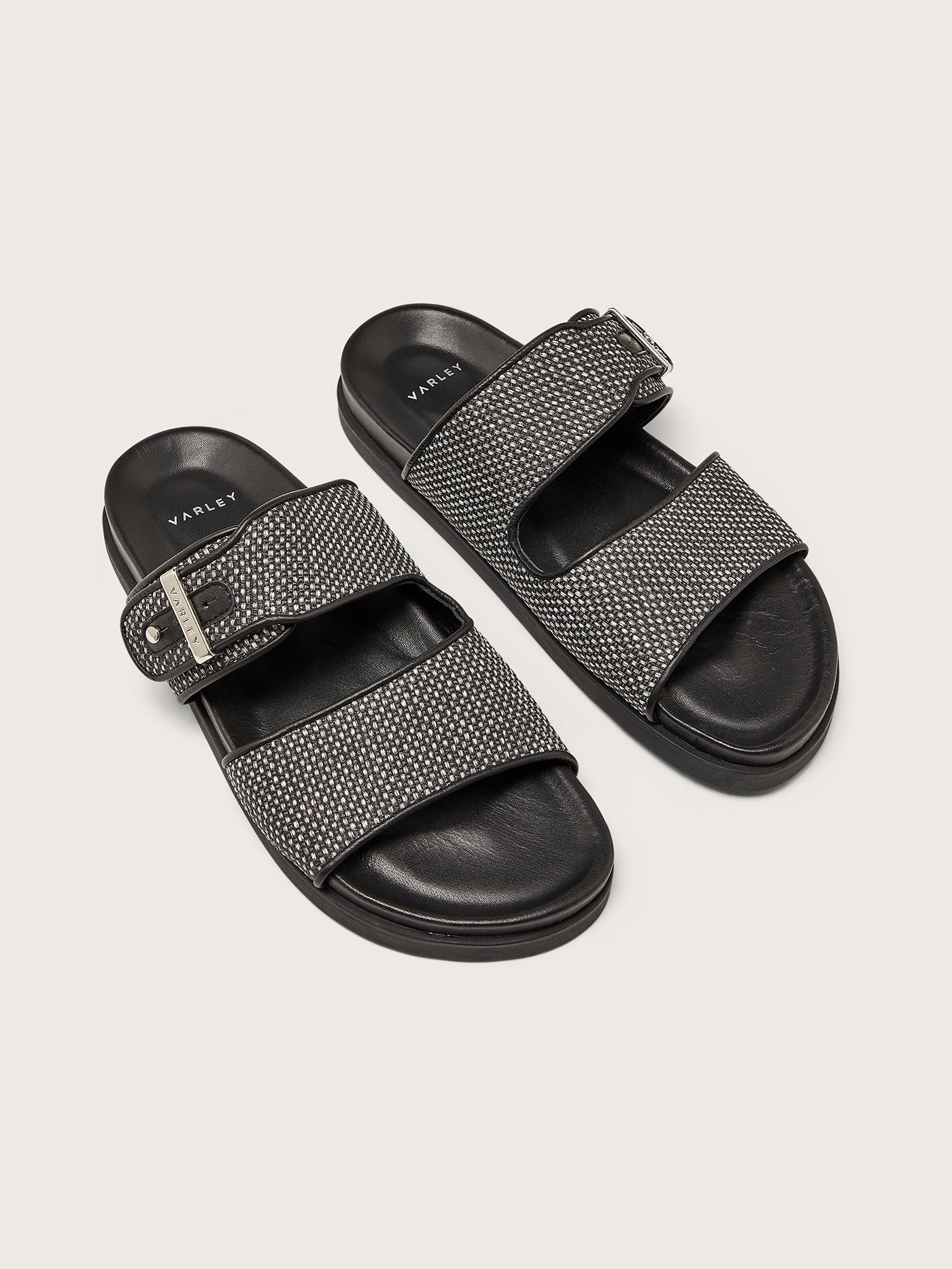 Varley Black Latona Textile Sandal