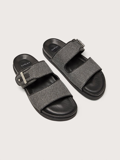Varley Black Latona Textile Sandal