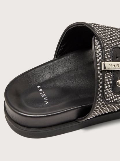 Varley Black Latona Textile Sandal