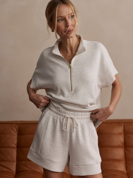 Varley Ivory Marl Atrium High-Rise Short 4.5" | VARLEY US