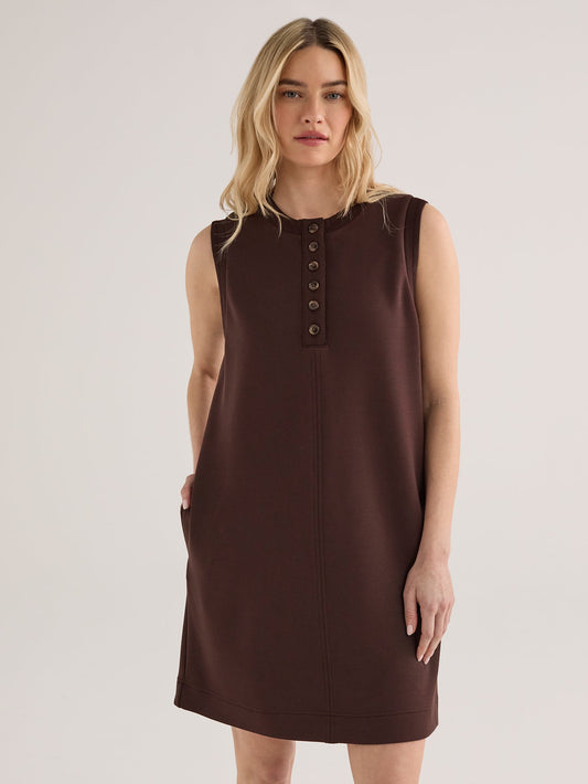 Varley Coffee Bean Elba Tank Mini Dress