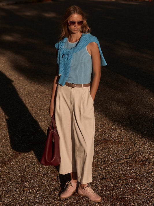 Varley Birch Marl Ellison Crop Wide Leg 24