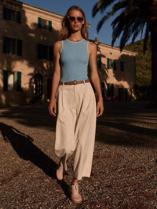 Varley Birch Marl Ellison Crop Wide Leg 24