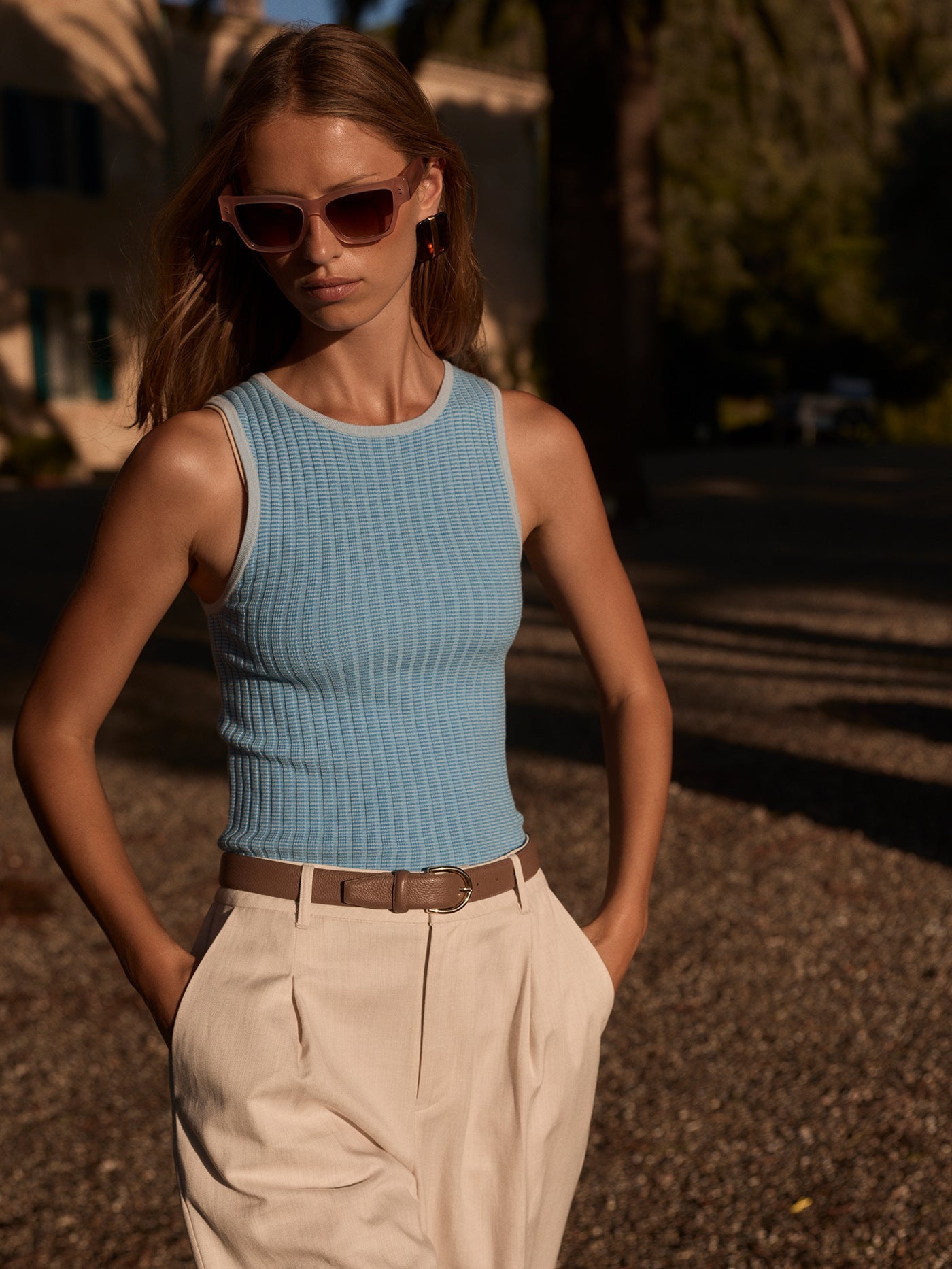 Varley Birch Marl Ellison Crop Wide Leg 24