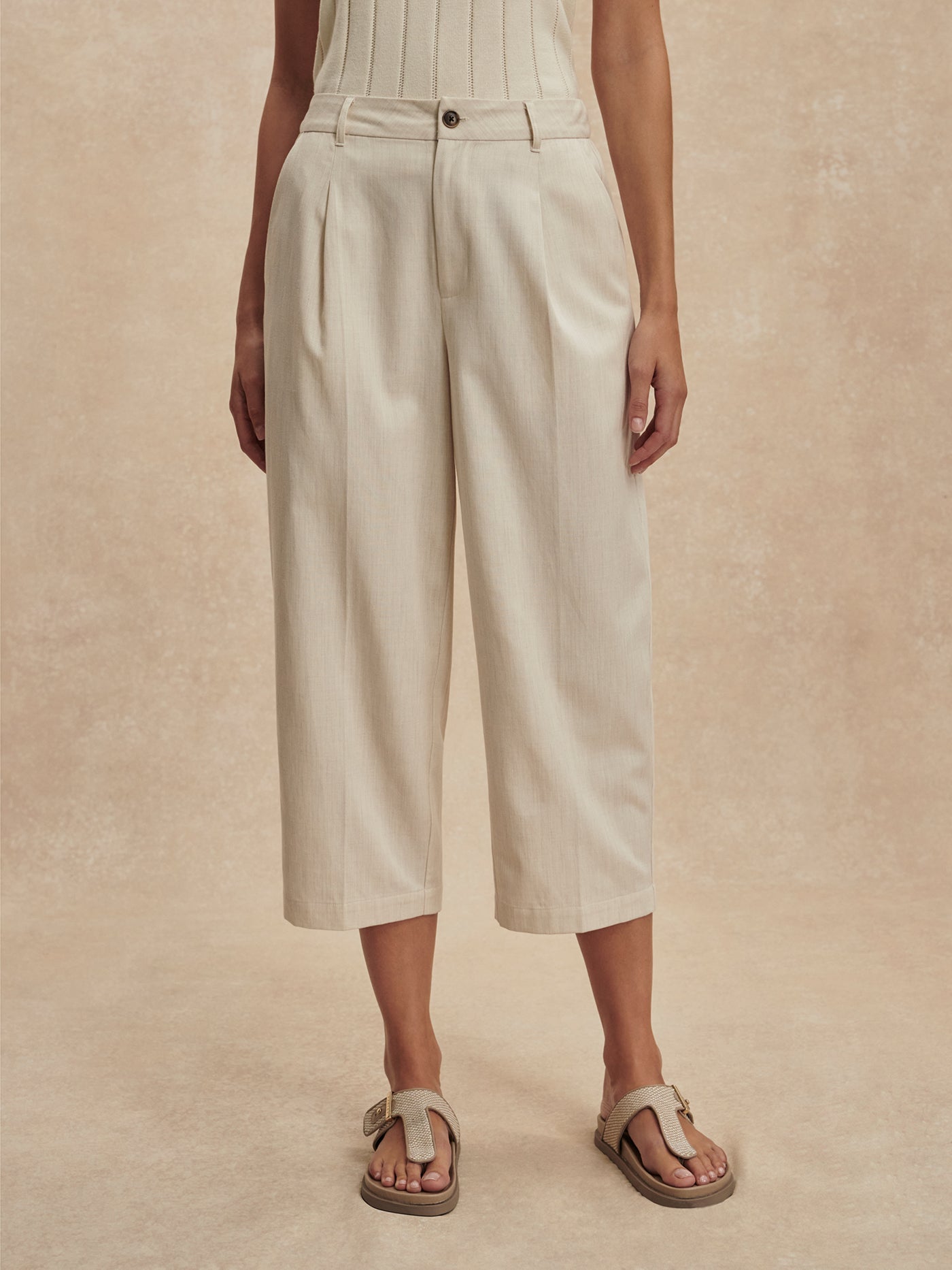 Varley Birch Marl Ellison Crop Wide Leg 24