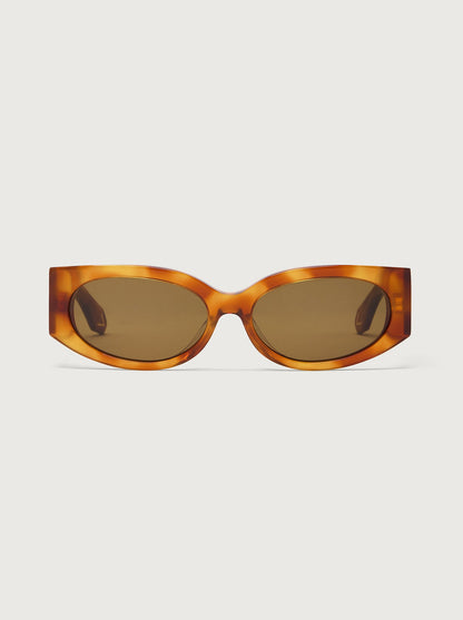 Varley Bright Tortoise Lambeth Oval Sunglasses