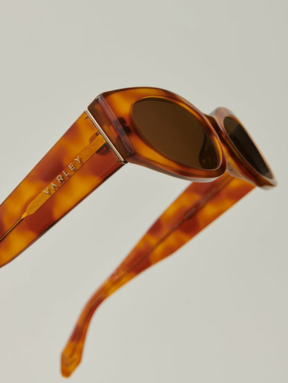 Varley Bright Tortoise Lambeth Oval Sunglasses