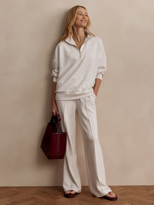 Varley Ivory Marl The Wide Leg Pant 28