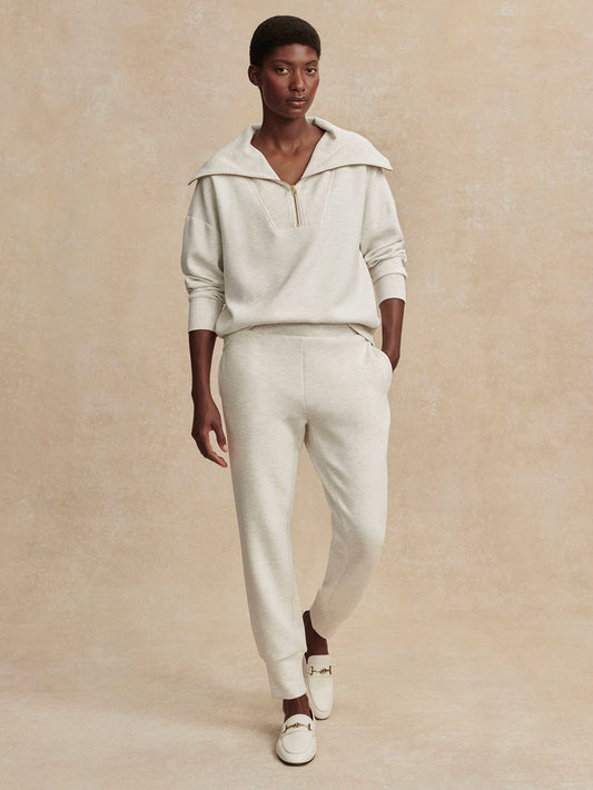 Varley Ivory Marl The Slim Cuff Pant 30