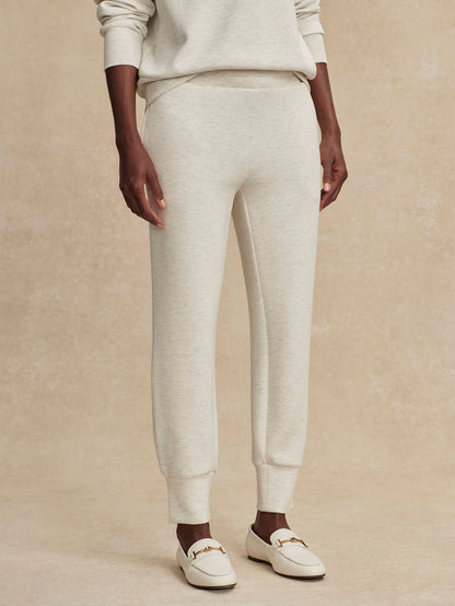 Varley Ivory Marl The Slim Cuff Pant 30