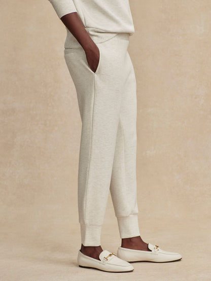 Varley Ivory Marl The Slim Cuff Pant 30