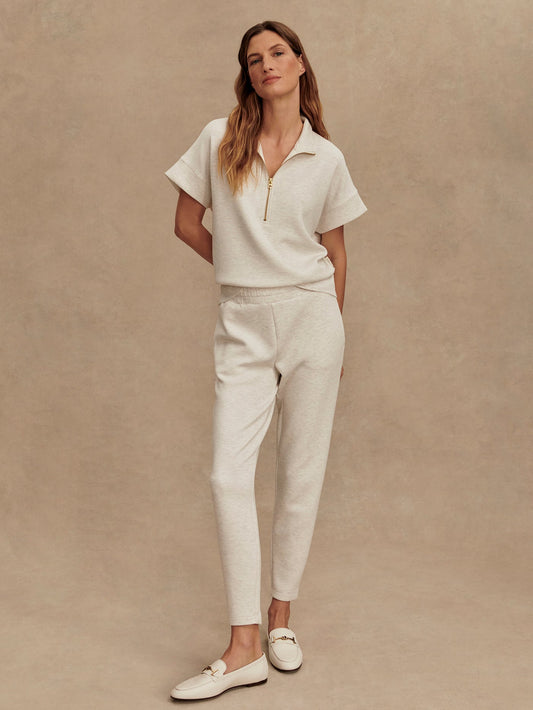Varley Ivory Marl The Slim Pant 25 | VARLEY US