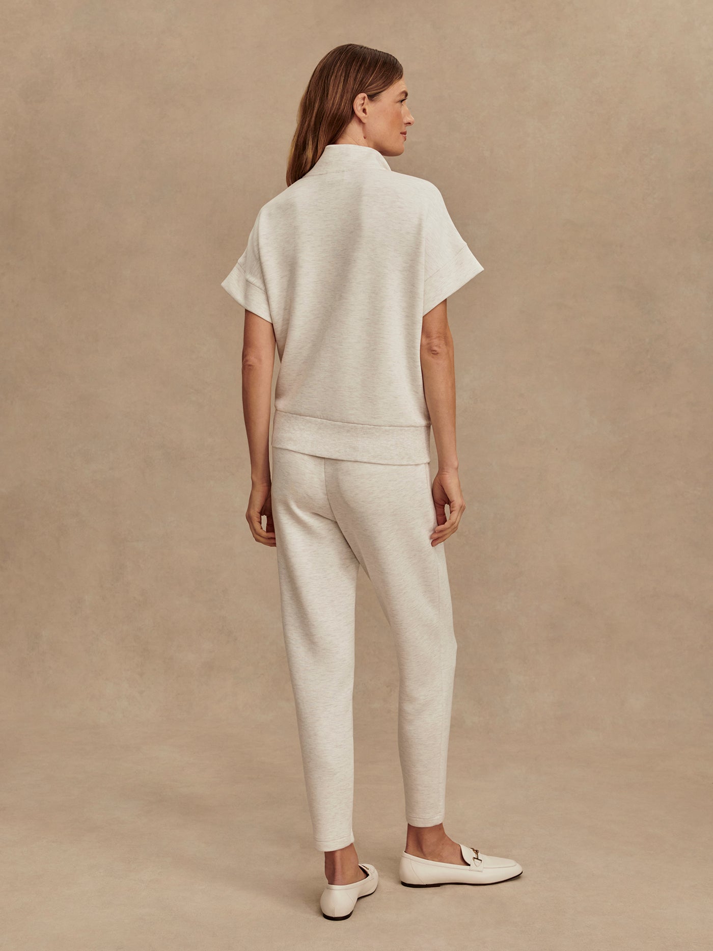 Varley Ivory Marl The Slim Pant 25 | VARLEY US