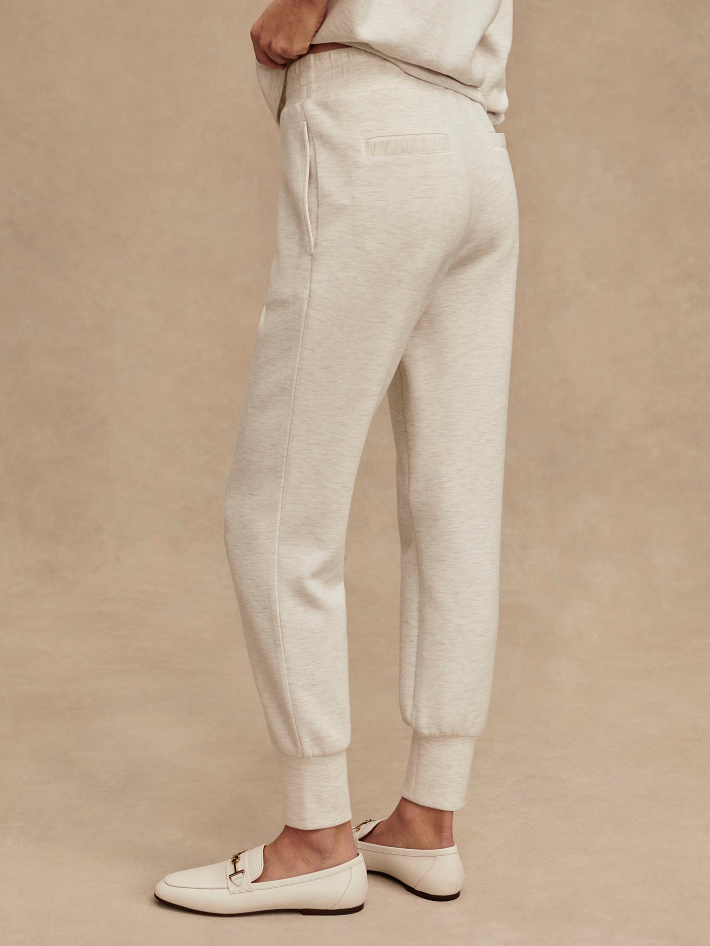 Varley Ivory Marl The Slim Cuff pant 27.5