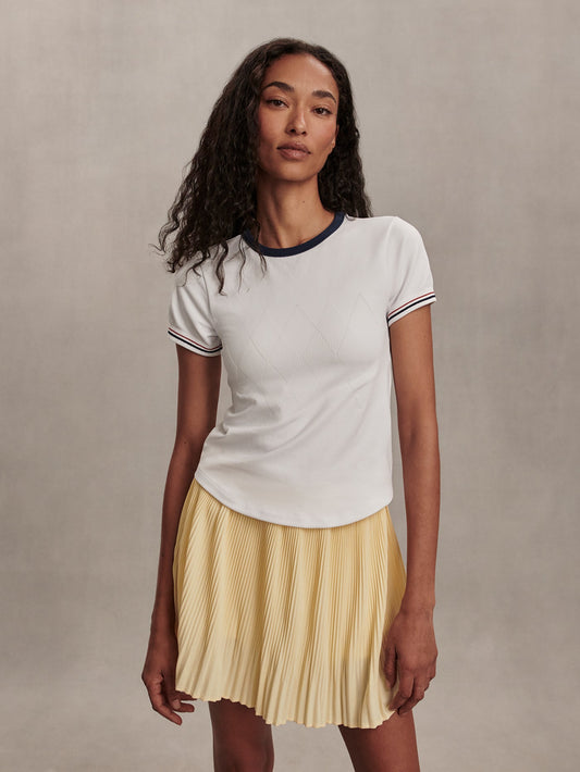 Varley White Gleadle Seamless T-Shirt