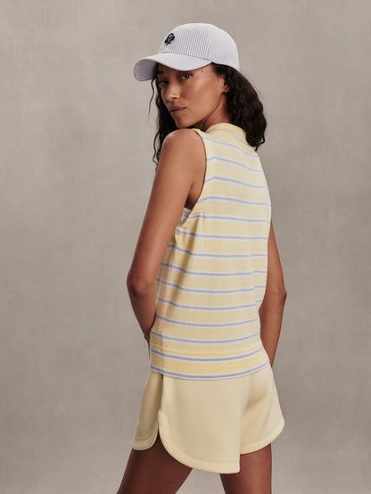 Varley Anise Flower/ Xenon Blue Rue Polo Tank Top