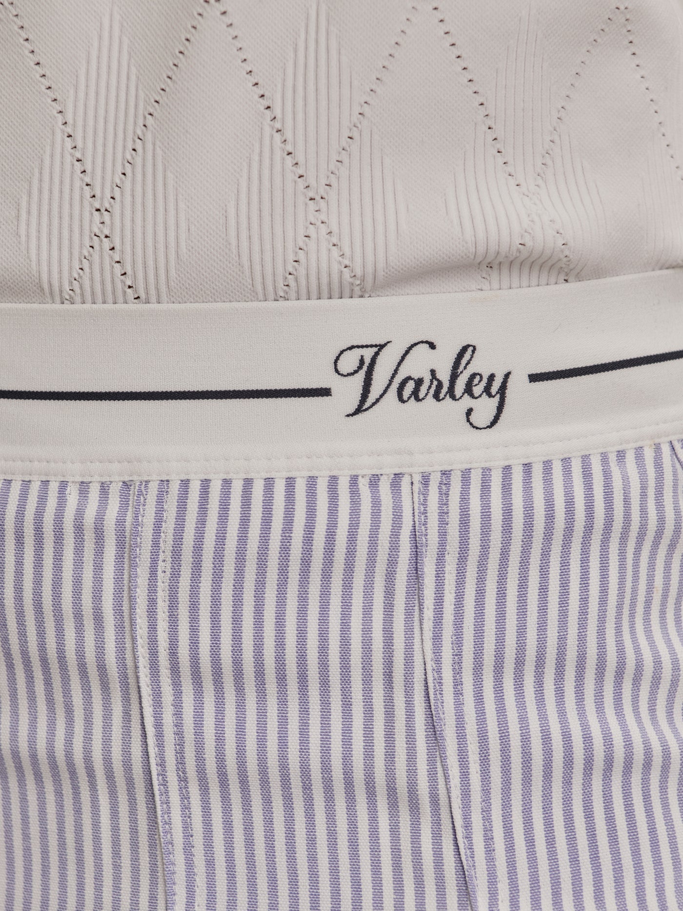 Varley Xenon Blue Pinstripe Toyah High Rise Skort 14.5"