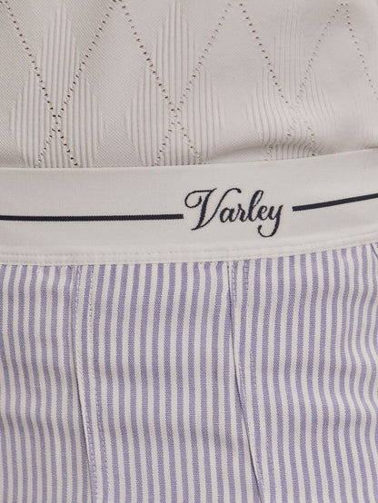 Varley Xenon Blue Pinstripe Toyah High Rise Skort 14.5"