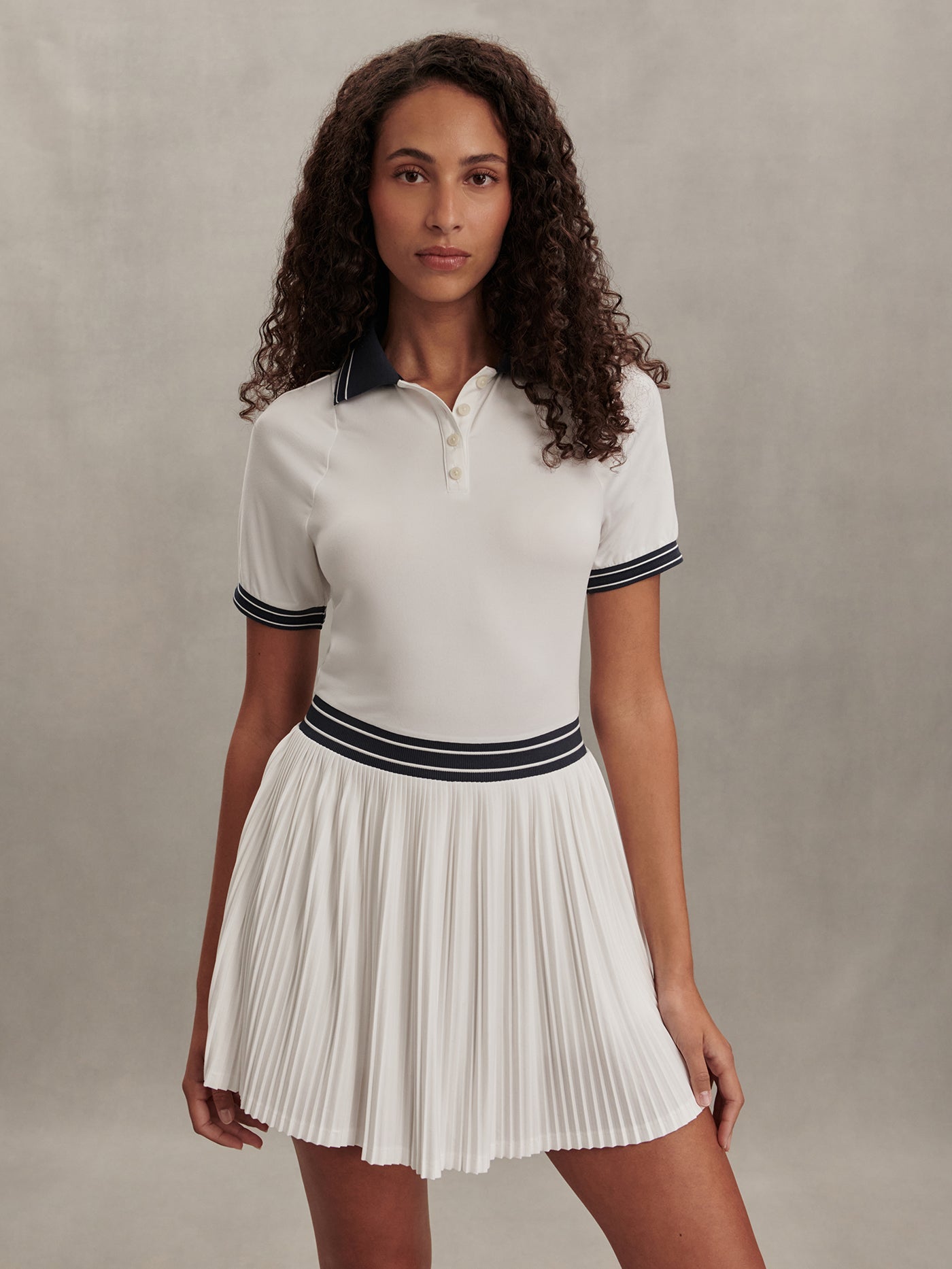 Varley White Draya Court Dress 32.5"