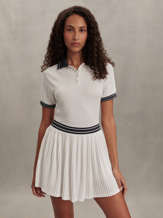 Varley White Draya Court Dress 32.5"