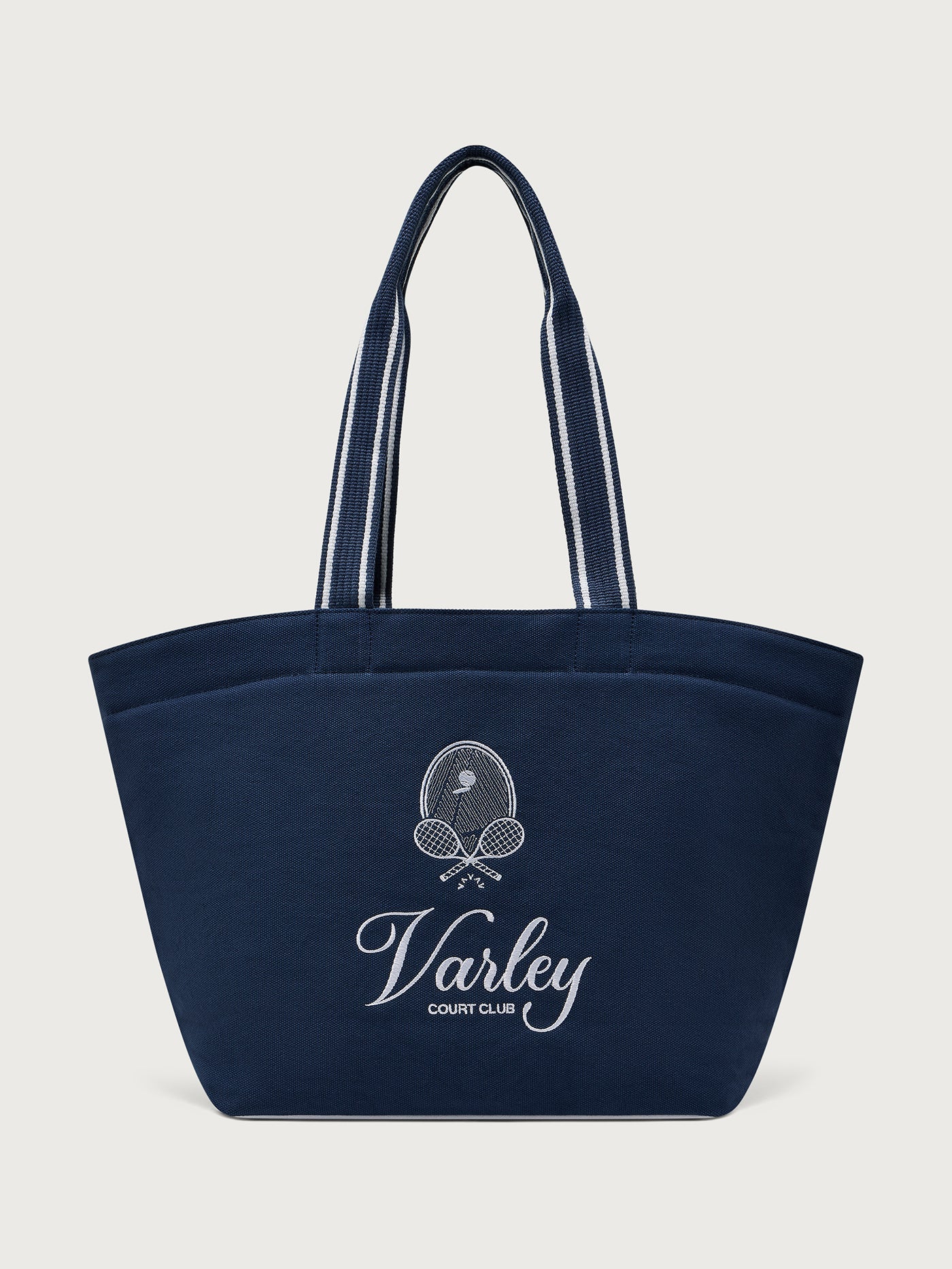 Varley Blue Nights/ White Robinson Canvas Club Tote Bag