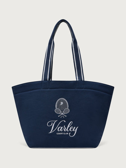 Varley Blue Nights/ White Robinson Canvas Club Tote Bag