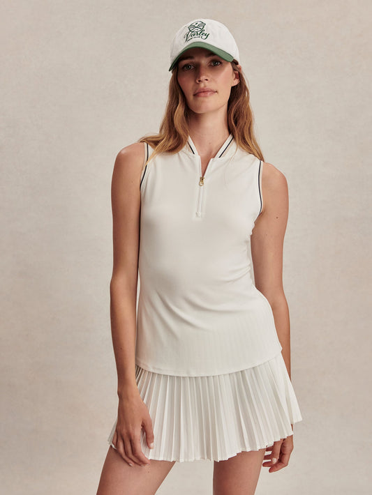 Varley White Inga Performance Tank