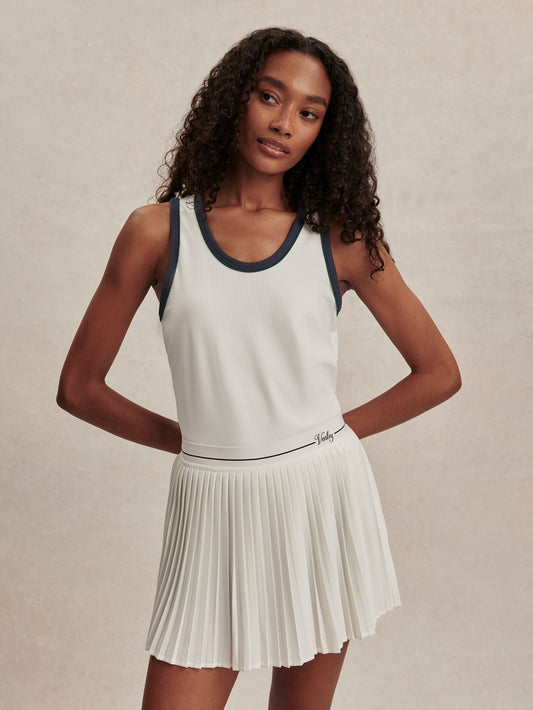 Varley White Tegan Performance Tank