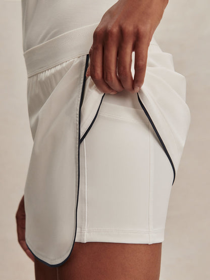 Varley White Anaya Mid Rise Skort 13.5