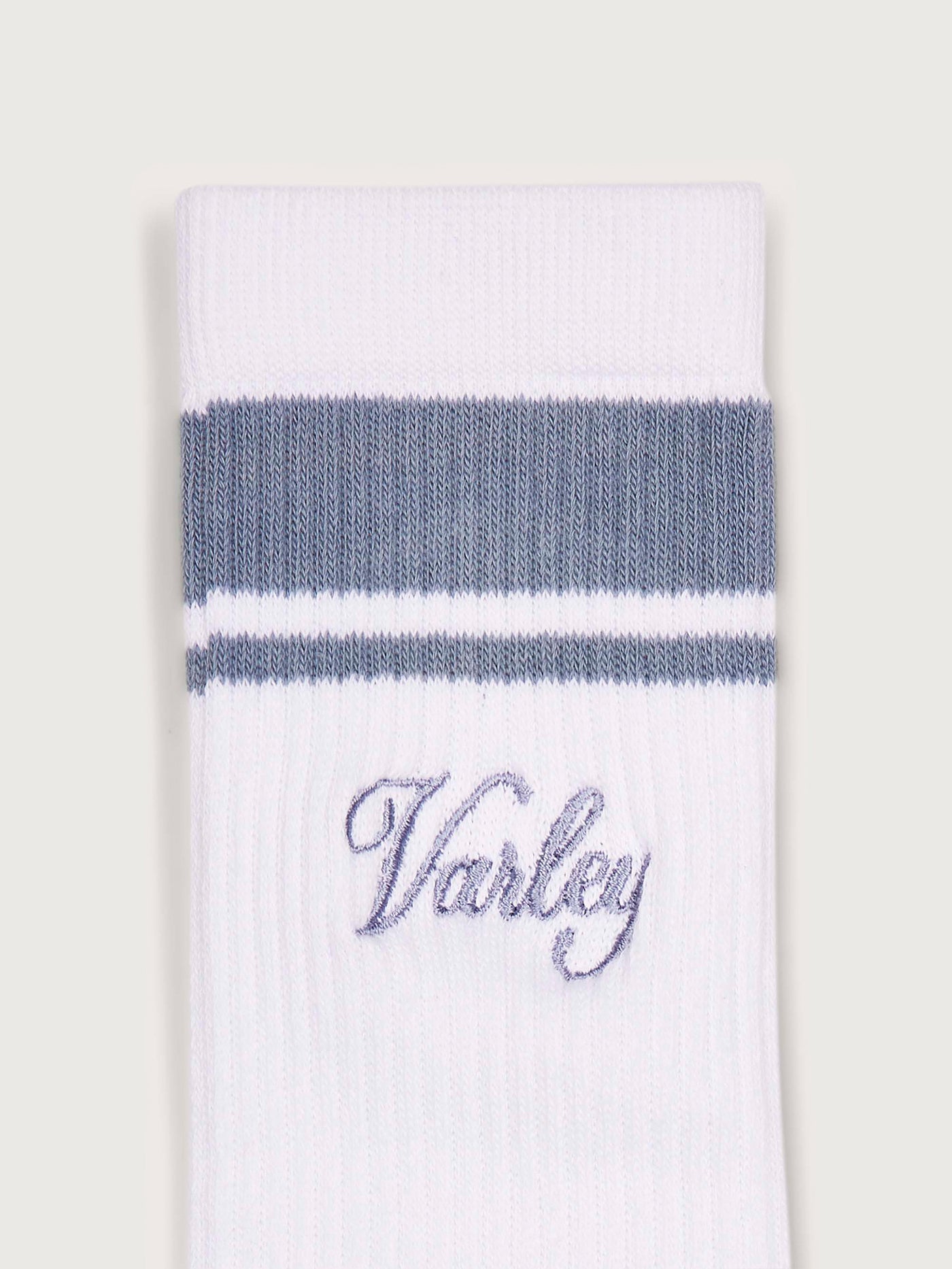 Varley White/ Ash Blue Lamar Club Stripe Sock