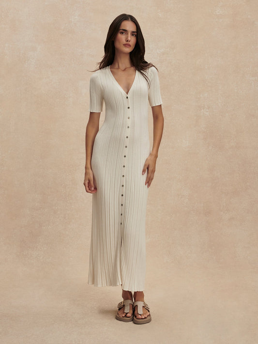 Varley Snow White Elexa Knit Dress