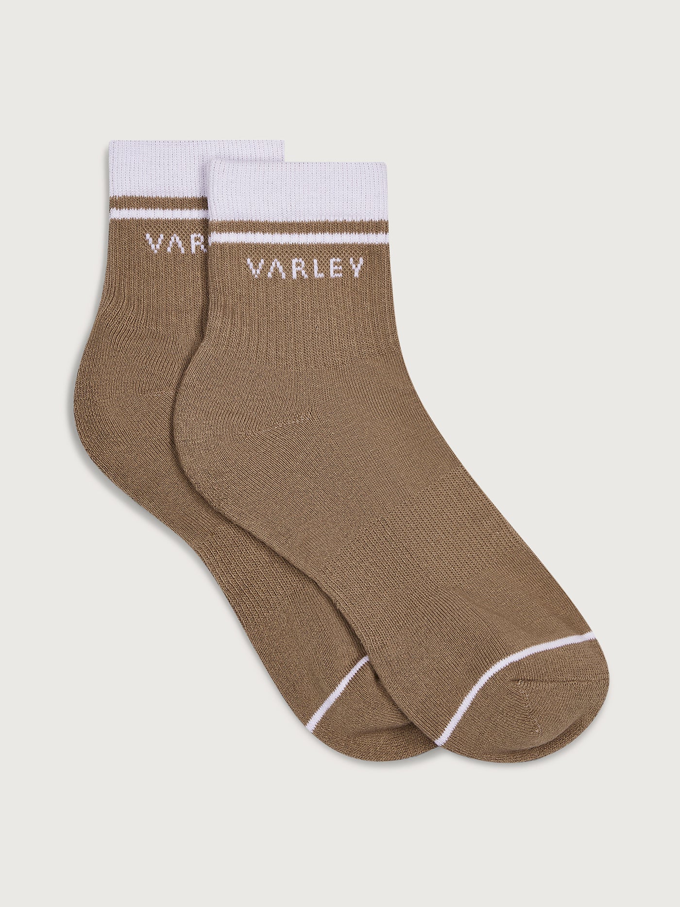 Varley Desert Taupe Lenni Half Crew Sock