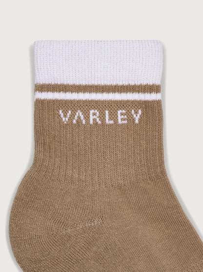 Varley Desert Taupe Lenni Half Crew Sock