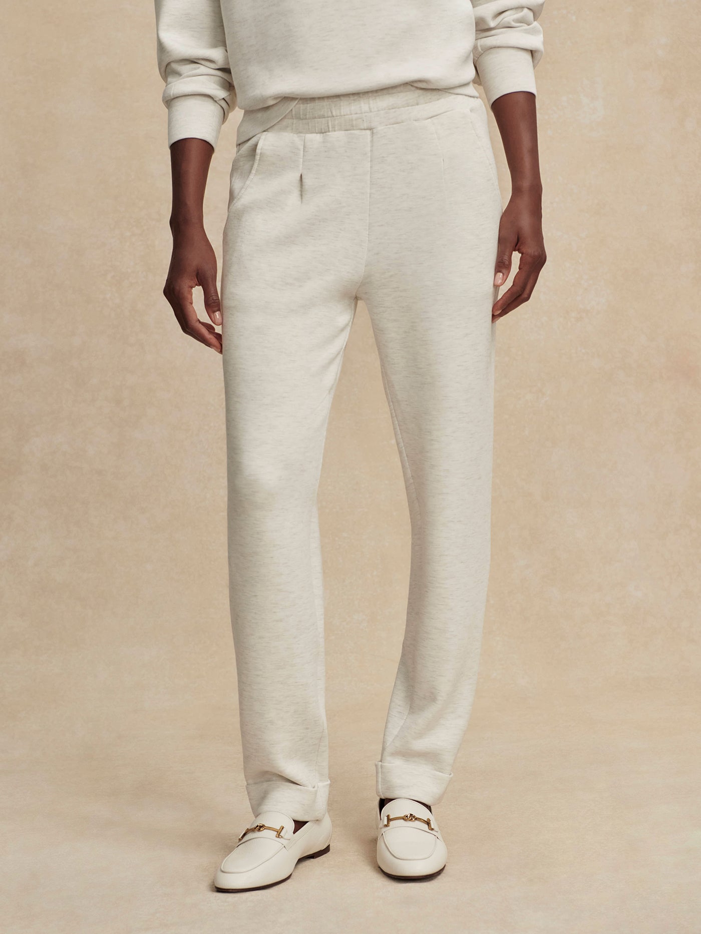 Varley Ivory Marl The Rolled Cuff Pant 25 | VARLEY US