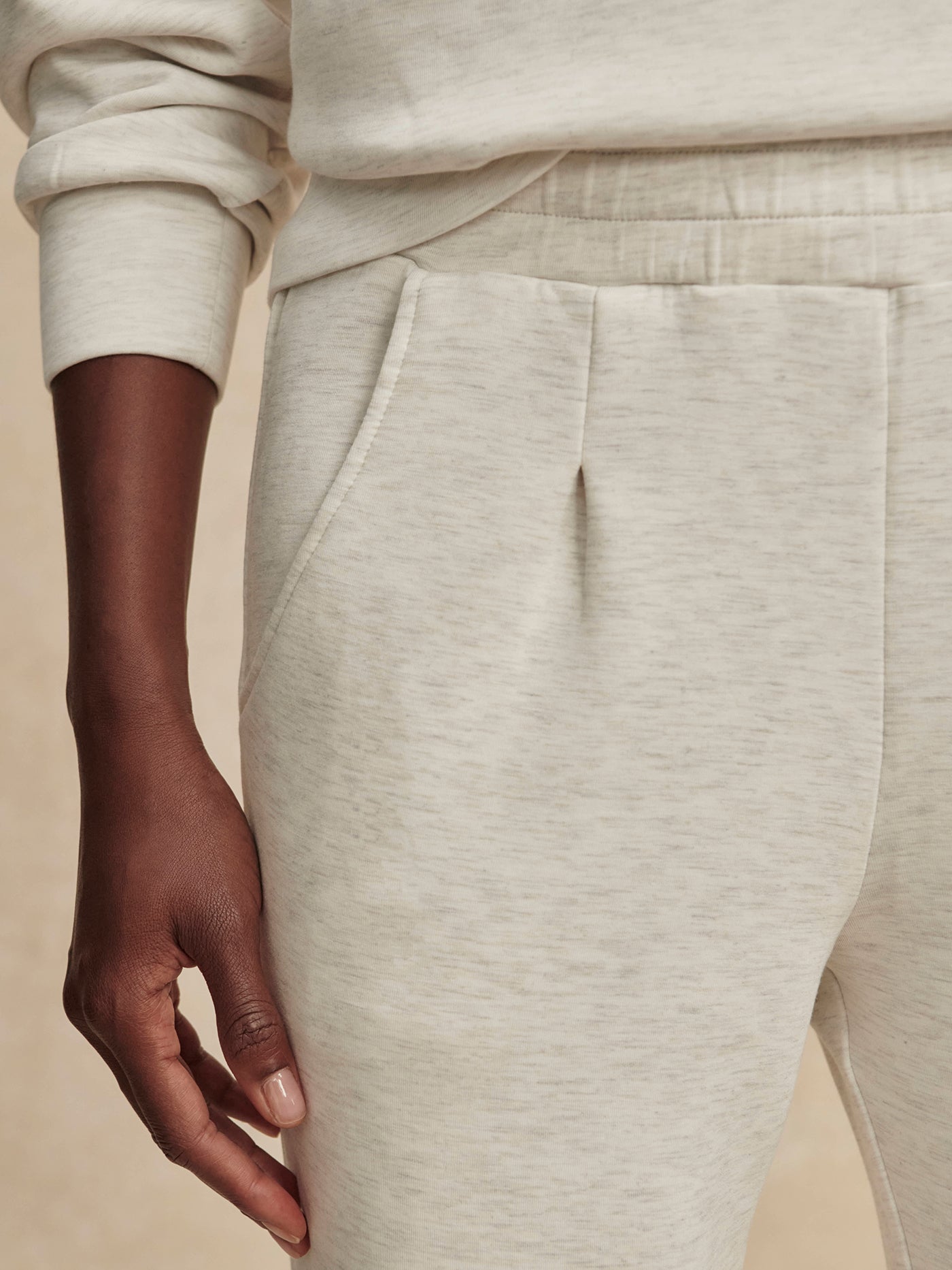 Varley Ivory Marl The Rolled Cuff Pant 25 | VARLEY US