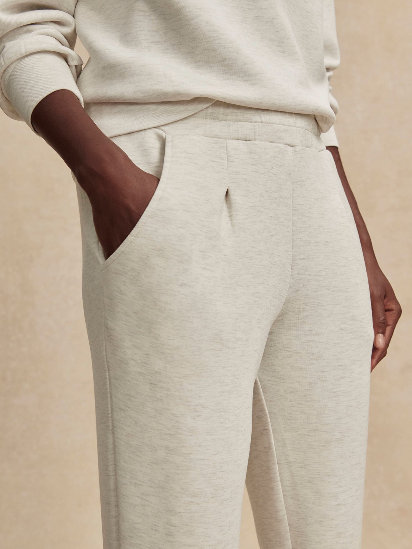 Varley Ivory Marl The Rolled Cuff Pant 25 | VARLEY US